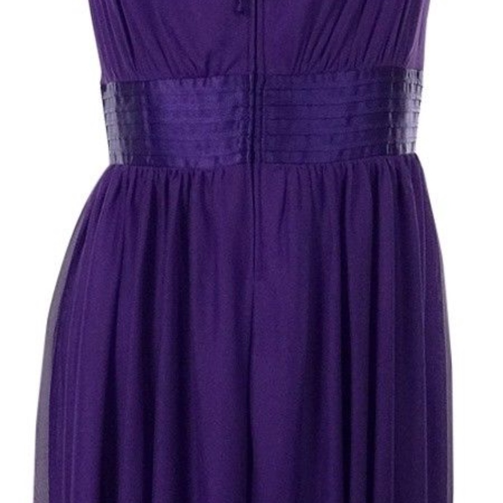 TRIXXI Satin Waist Chiffon Purple Dress XL - Picture 4 of 7